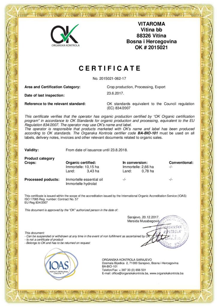 certifikatvitaroma